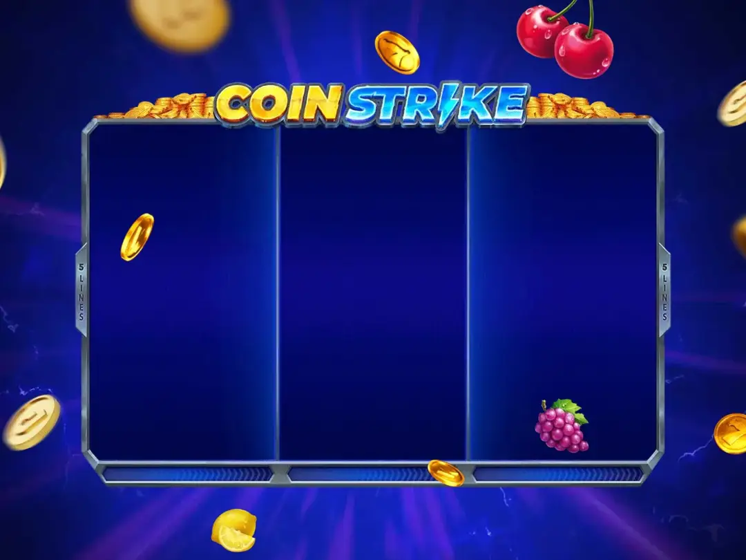 Coin Strike slot frame with coins from a Mostbet Pakistan promotion