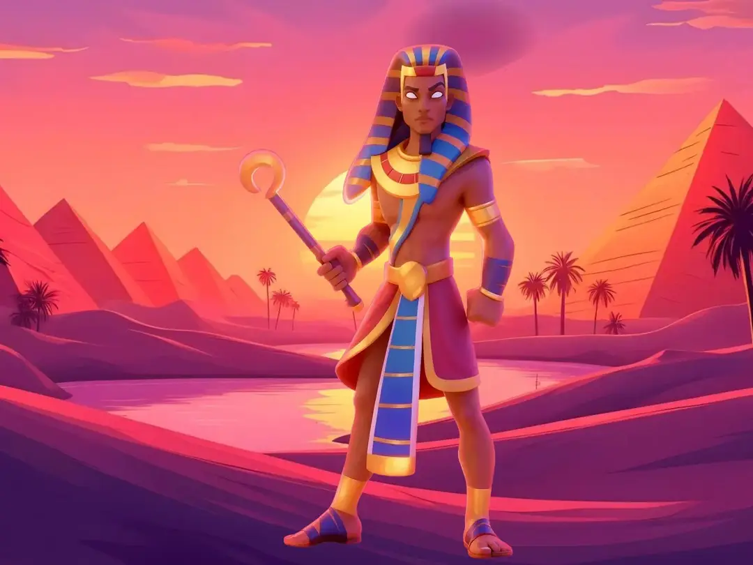 Pharaoh character from the Mostbet Sun of Egypt promotion